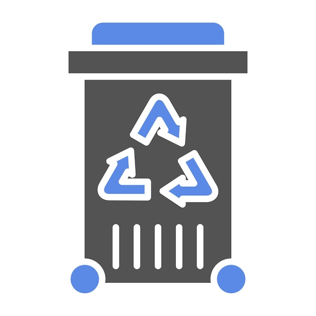 Diseño vectorial Eco Estilo del icono de la basura