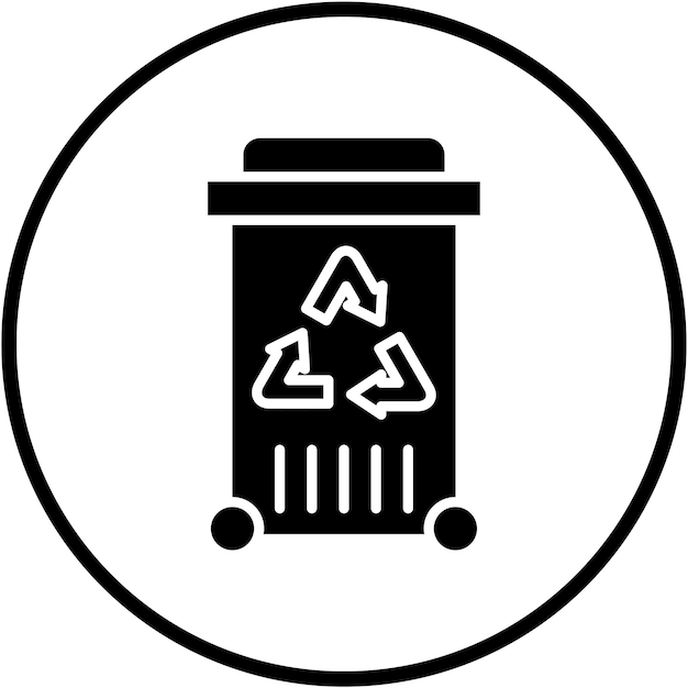 Diseño vectorial Eco Estilo del icono de la basura