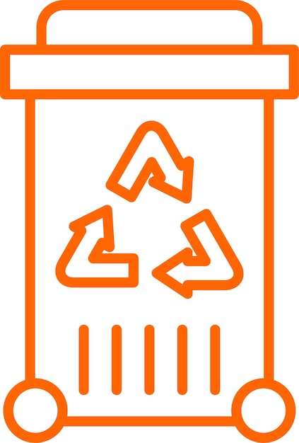 Diseño vectorial Eco Estilo del icono de la basura