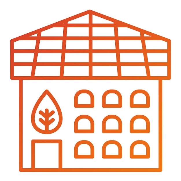 Diseño vectorial Eco Solar Estilo de icono para el hogar
