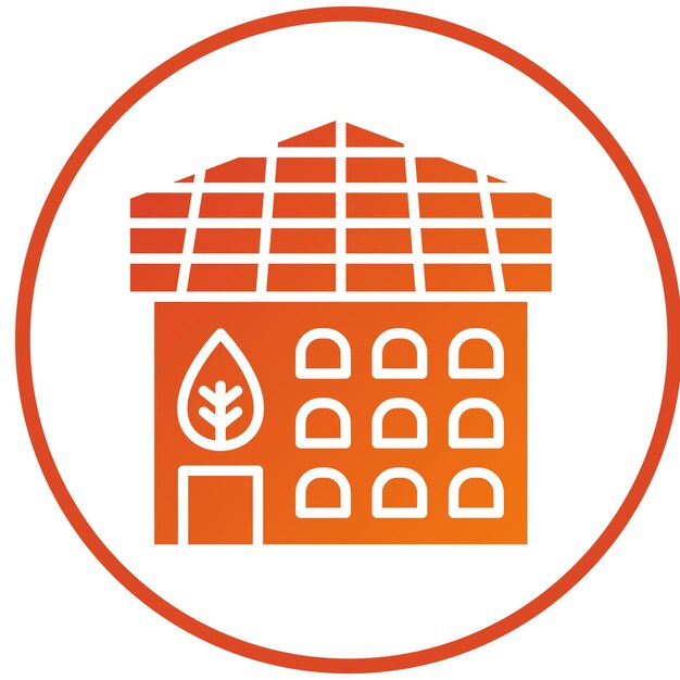 Diseño vectorial Eco Solar Estilo de icono para el hogar