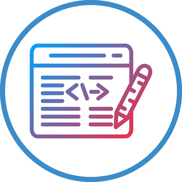 Diseño vectorial Editar el código Estilo del icono