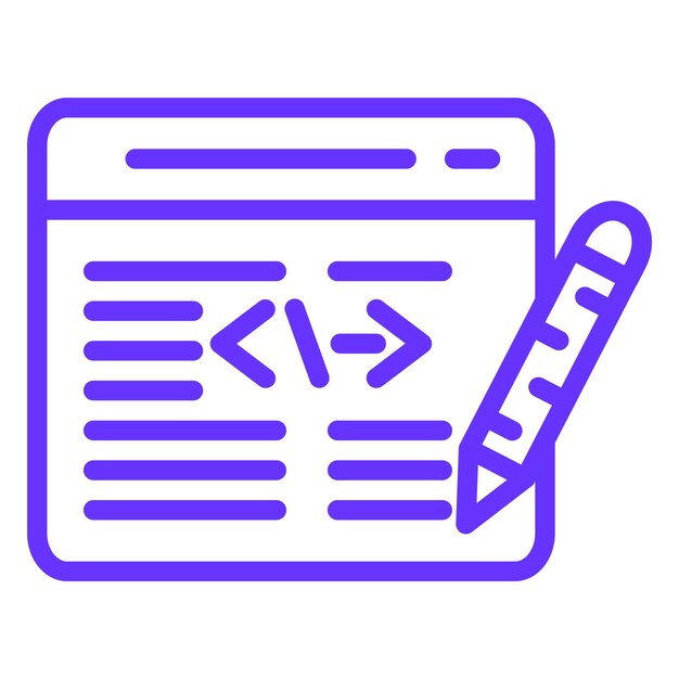 Diseño vectorial Editar el código Estilo del icono