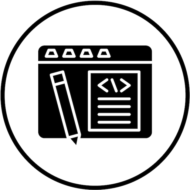 Diseño vectorial Editar el código Estilo del icono