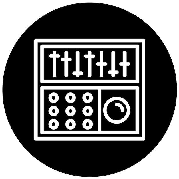 Diseño vectorial Edm Estilo del icono