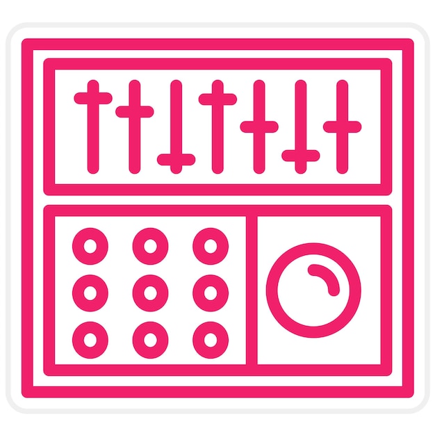 Diseño vectorial Edm Estilo del icono