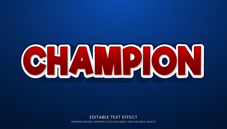 Vector diseño vectorial de efectos de texto editable para barcos campeones y logotipos de clubes comunitarios