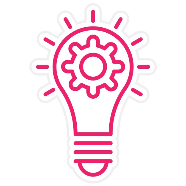 Diseño vectorial Eficiencia de uso de la luz Estilo del icono