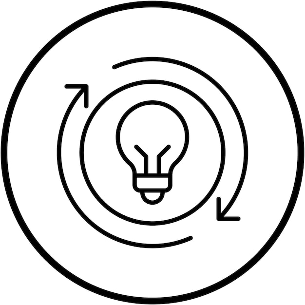 Diseño vectorial Eficiencia de uso de la luz Estilo del icono
