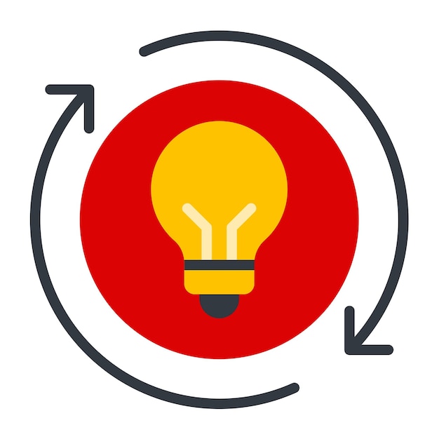 Diseño vectorial Eficiencia de uso de la luz Estilo del icono