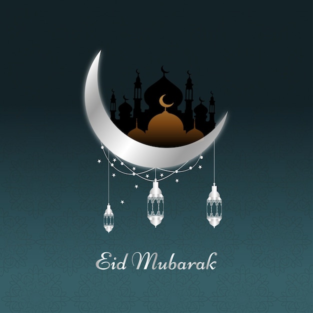 Diseño vectorial de Eid Mubarak