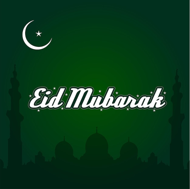 Diseño vectorial de Eid Mubarak