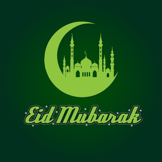Diseño vectorial de Eid Mubarak