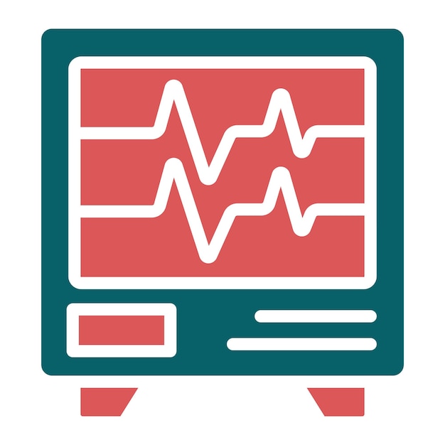 Vector diseño vectorial de electrocardiograma estilo del icono