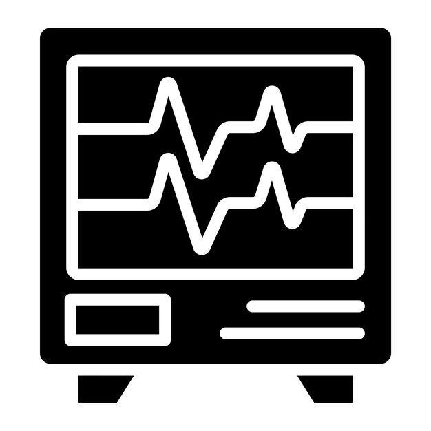 Diseño vectorial de electrocardiograma Estilo del icono