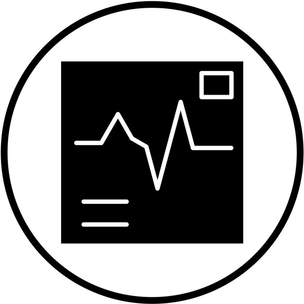 Diseño vectorial de electrocardiograma Estilo del icono