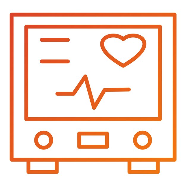 Vector diseño vectorial de electrocardiograma estilo del icono