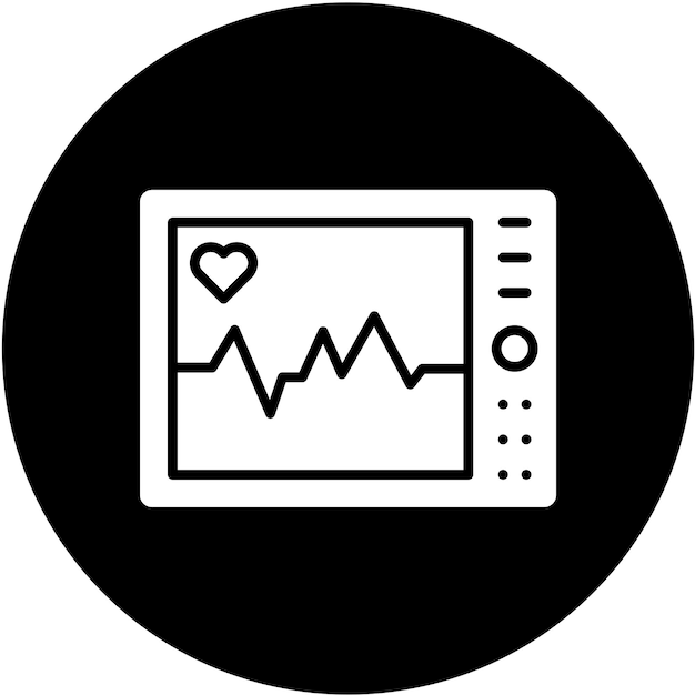 Diseño vectorial de electrocardiograma Estilo del icono