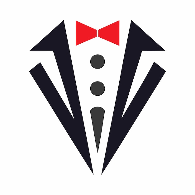 Diseño vectorial elegante del logotipo de Tuxedo