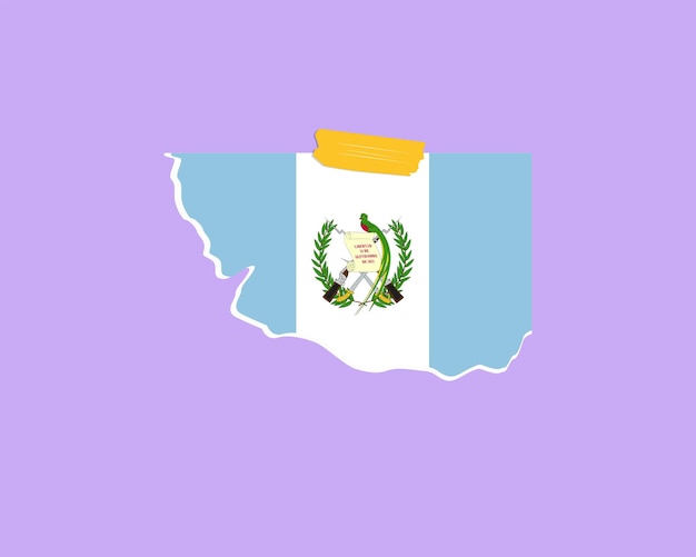 Vector el diseño vectorial del elemento de una sola pieza de la textura del papel de la bandera de guatemala