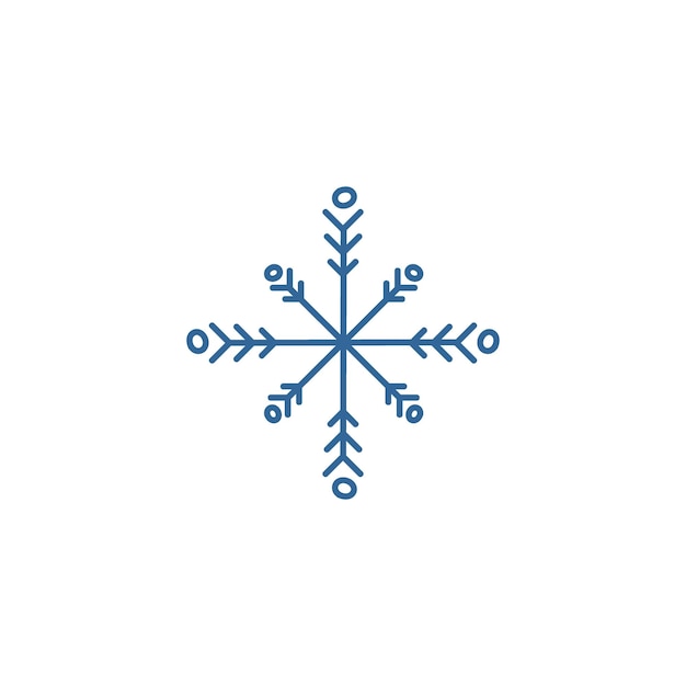 diseño vectorial de elementos de copo de nieve