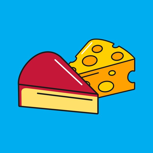 Diseño vectorial de elementos para el Día Nacional del Queso