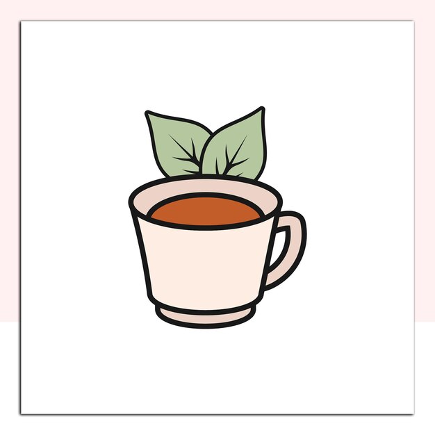 Diseño vectorial de elementos de estilo retro de Tea Day