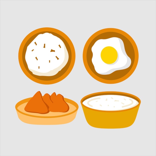 Diseño vectorial de elementos de la fiesta de Iftar