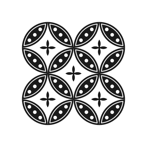 Diseño vectorial de elementos de la herencia indonesia de Java Batik