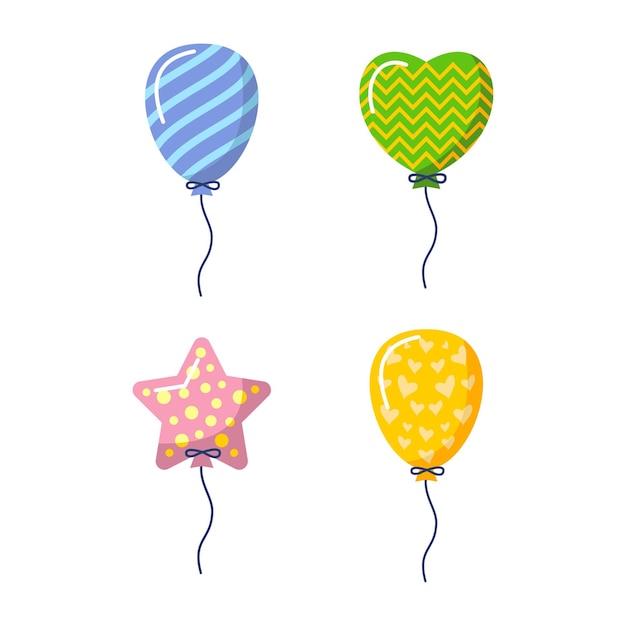 Diseño vectorial de elementos simples de globo