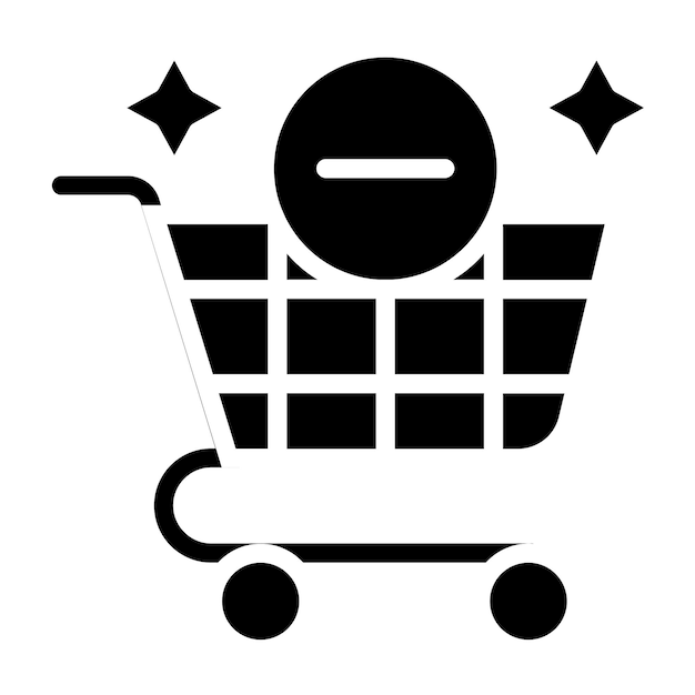 Diseño vectorial Eliminar del estilo del icono del carrito
