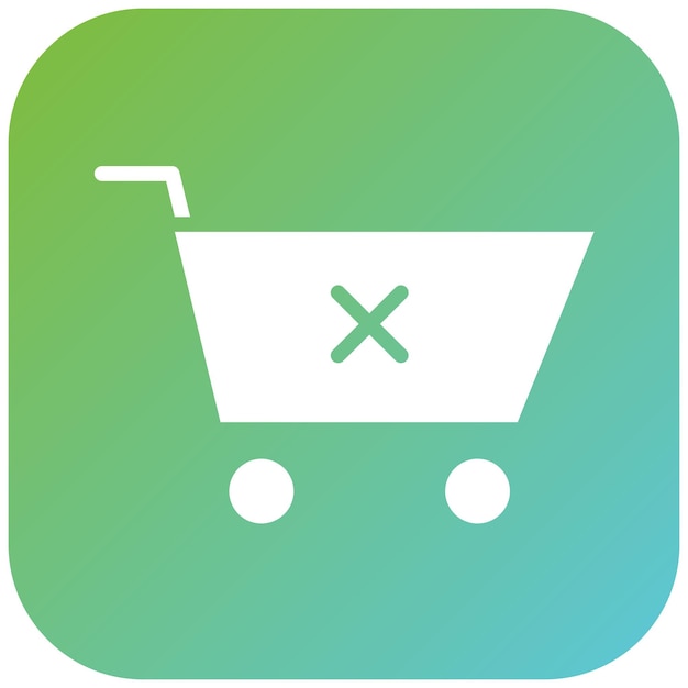Diseño vectorial Eliminar del estilo del icono del carrito