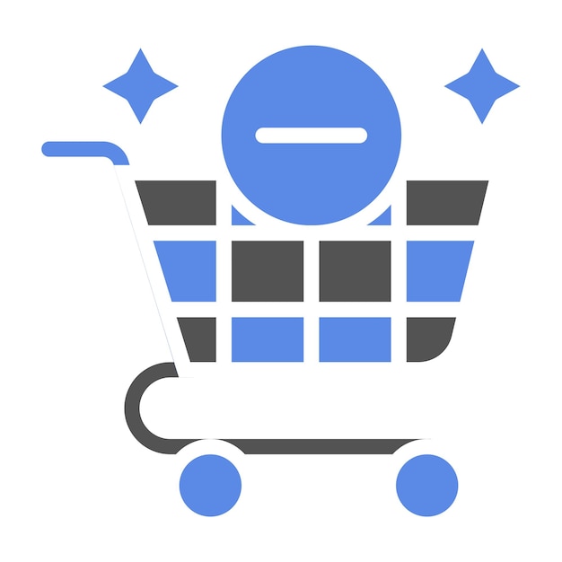 Diseño vectorial Eliminar del estilo del icono del carrito