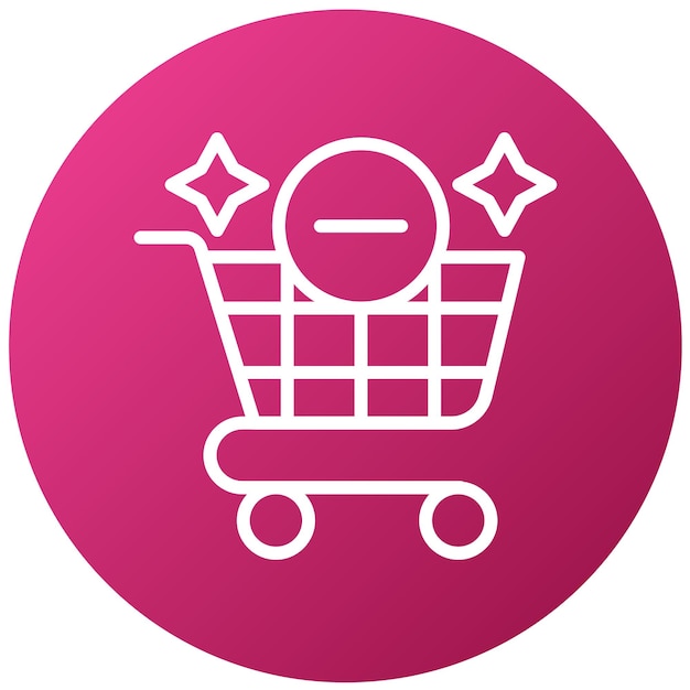 Diseño vectorial Eliminar del estilo del icono del carrito