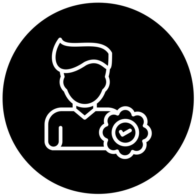 Diseño vectorial Embajador de bienestar Estilo de icono