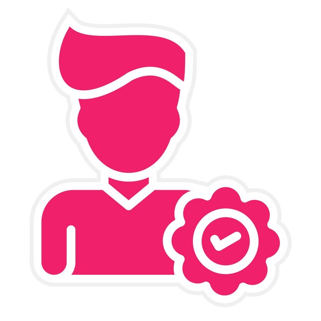 Diseño vectorial Embajador de bienestar Estilo de icono