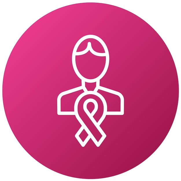 Diseño vectorial Embajador del cáncer Estilo del icono