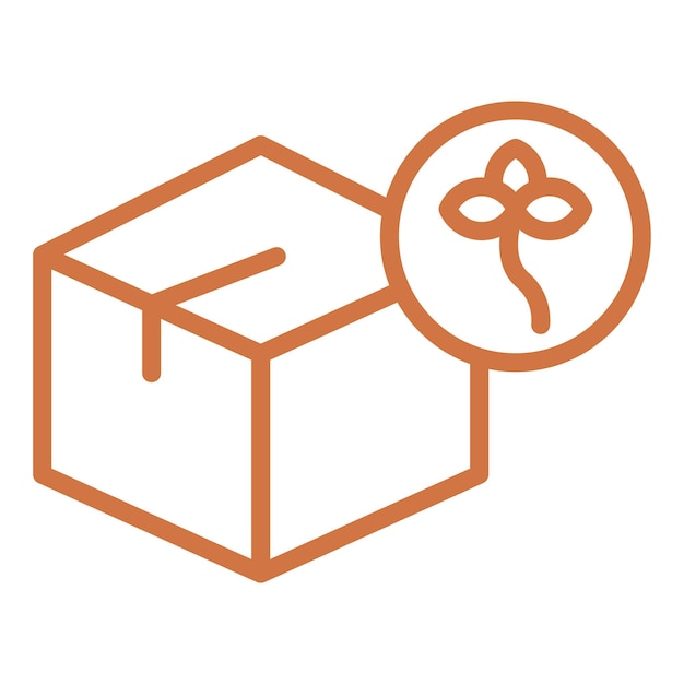 Diseño vectorial de embalajes sostenibles Estilo icónico