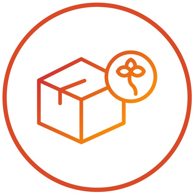 Diseño vectorial de embalajes sostenibles Estilo icónico