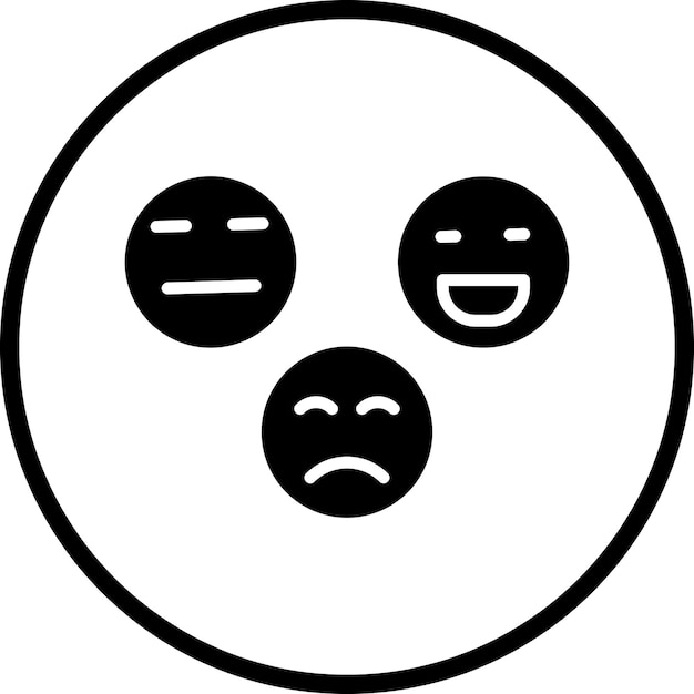 Diseño vectorial de emociones Estilo de icono