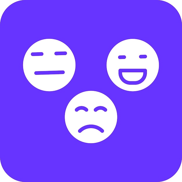 Diseño vectorial de emociones Estilo de icono