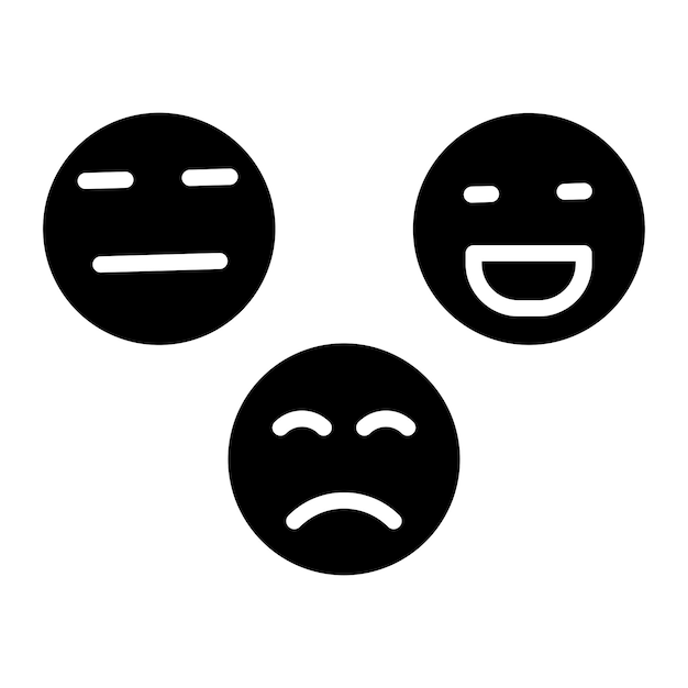 Diseño vectorial de emociones Estilo de icono