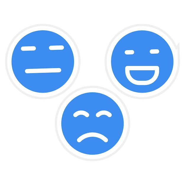Diseño vectorial de emociones Estilo de icono
