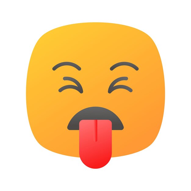 Diseño vectorial de emoji disgustado vector único personalizable