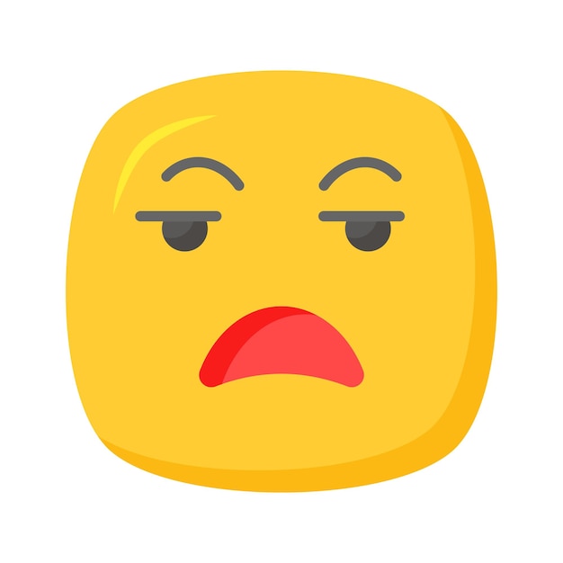 Diseño vectorial de emoji irritado listo para usar y descargar vector premium