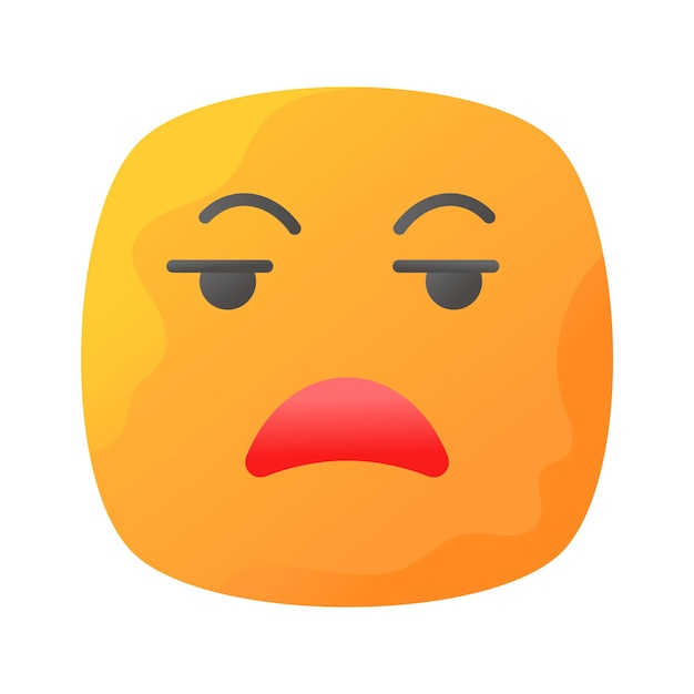 Diseño vectorial de emoji irritado listo para usar y descargar vector premium