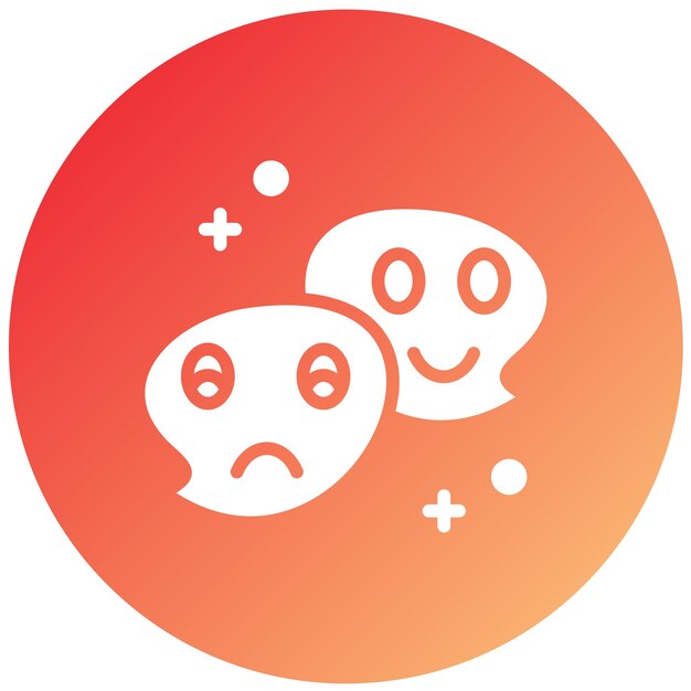 Diseño vectorial de emoticones de chat Estilo de icono