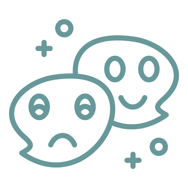 Diseño vectorial de emoticones de chat Estilo de icono