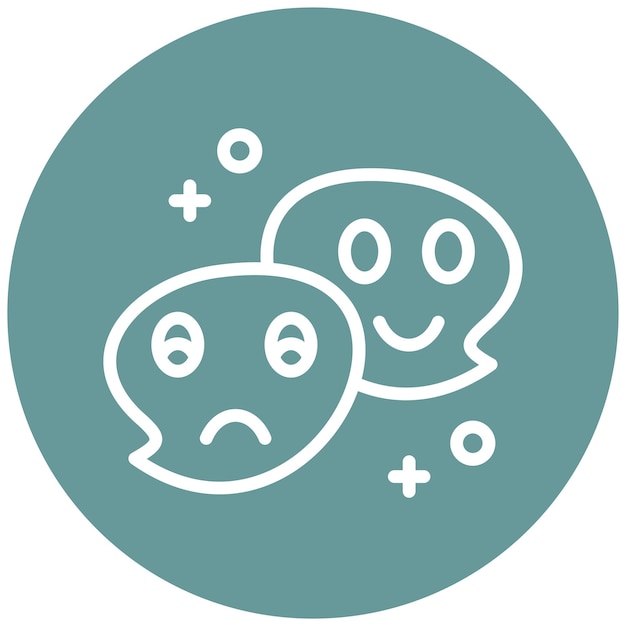 Diseño vectorial de emoticones de chat Estilo de icono