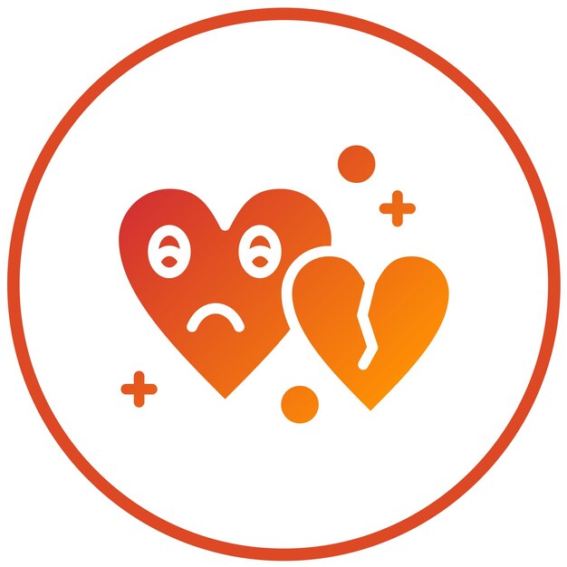 Diseño vectorial de emoticones de corazón Estilo del icono